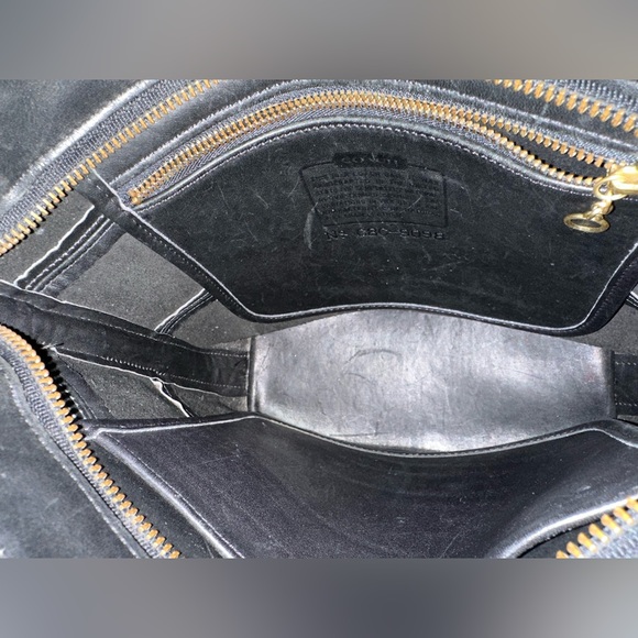 Vintage Coach Tribeca Shopper Handbag Black 9098 - Picture 8 of 10